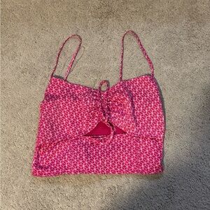 American Eagle cutout pink cropped tank.